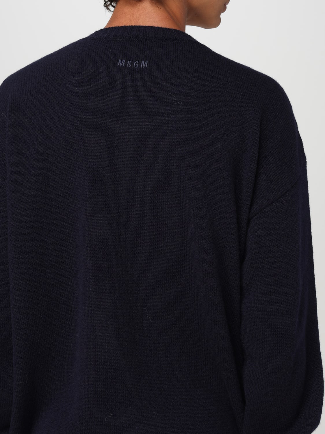 MSGM SWEATER: Sweater men MSGM, Gnawed Blue - Img 3