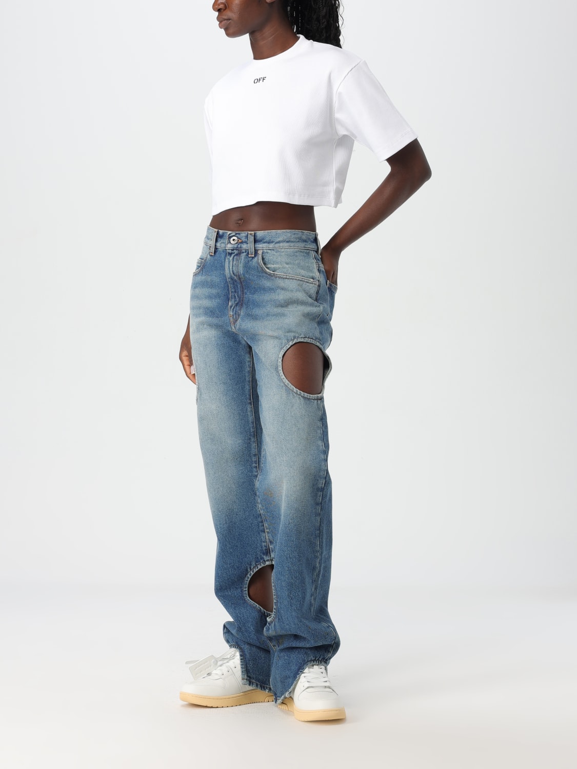 OFF-WHITE JEANS: Jeans woman Off-white, Blue - Img 2