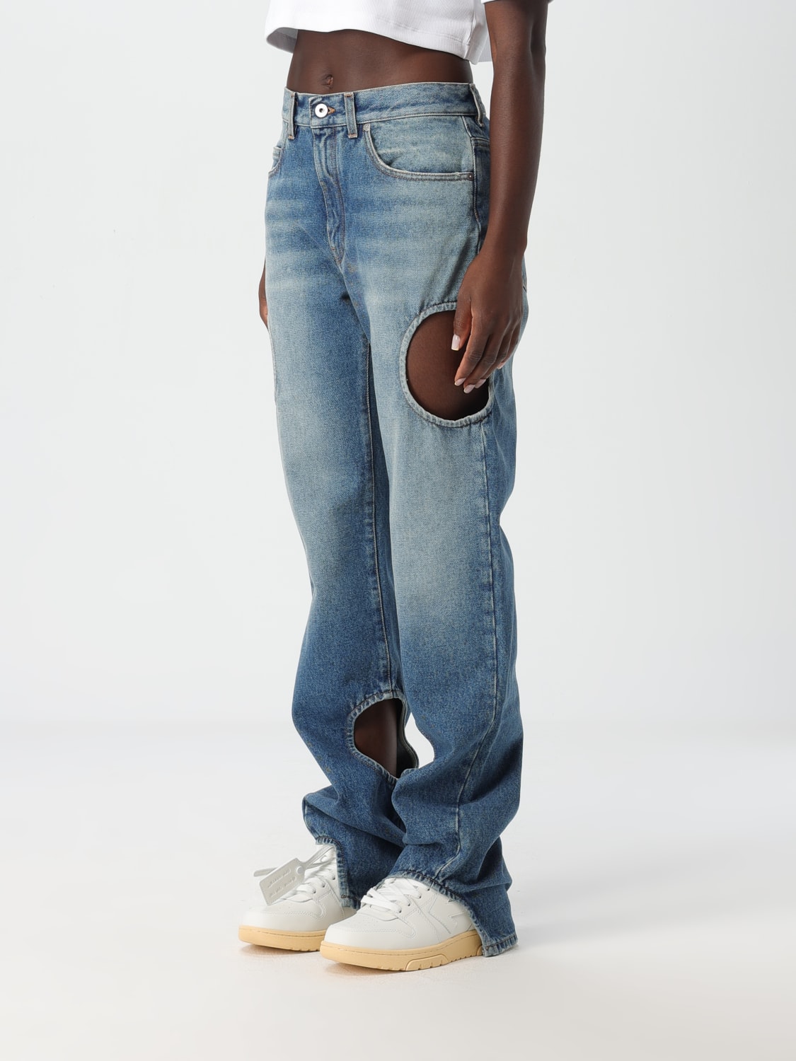 OFF-WHITE JEANS: Jeans woman Off-white, Blue - Img 4