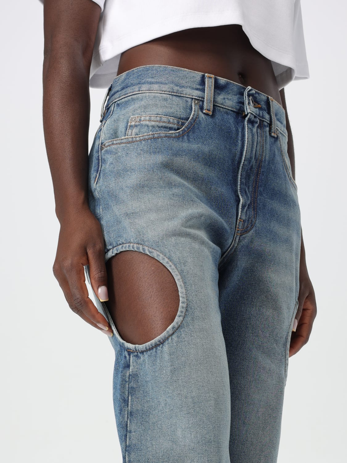 OFF-WHITE JEANS: Jeans woman Off-white, Blue - Img 5