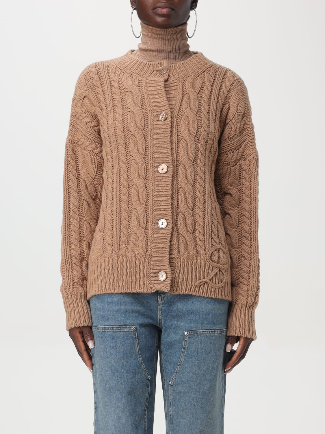 Giglio Cardigan in cashmere a trecce Blumarine