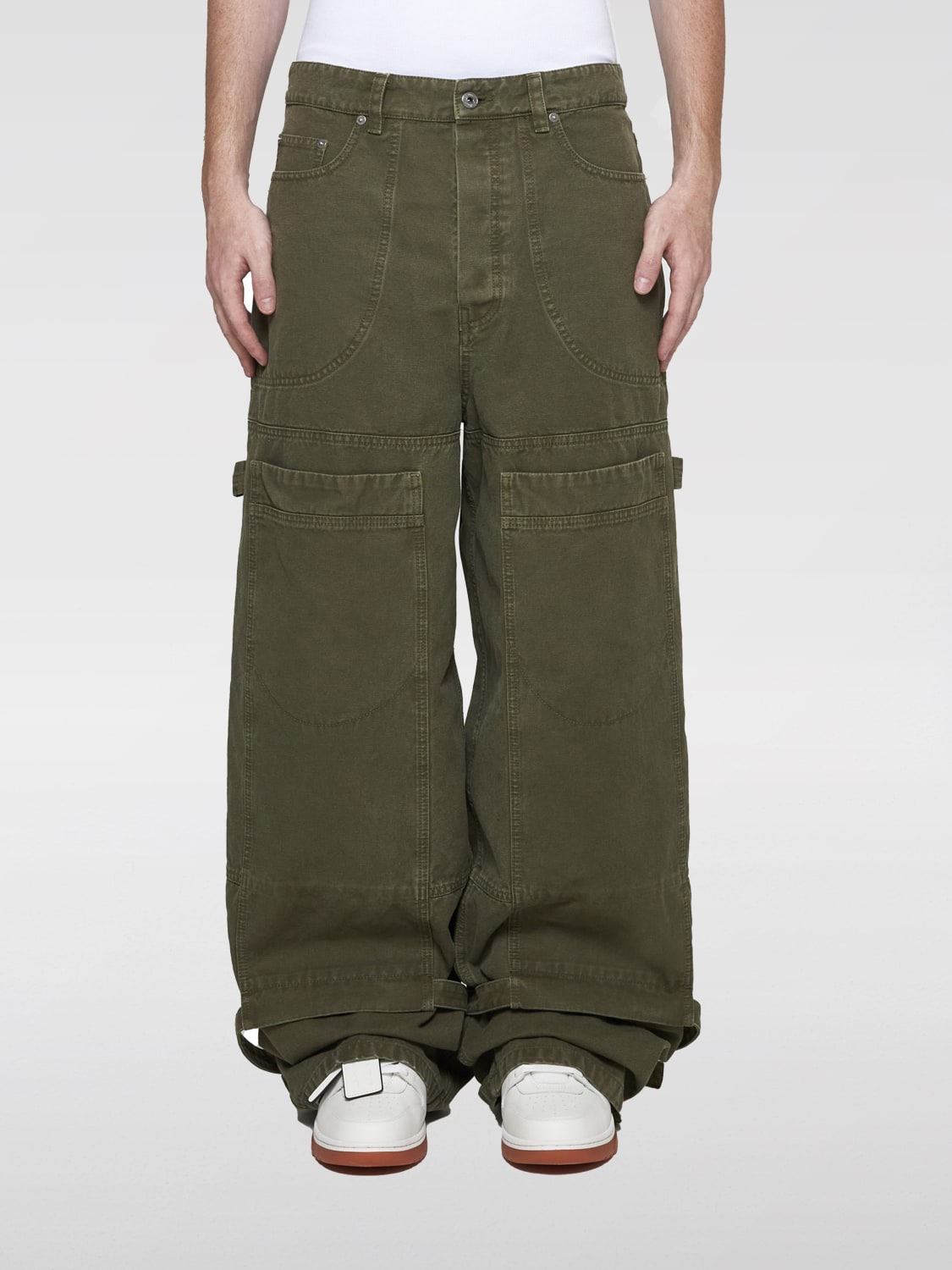 OFF-WHITE PANTS: Pants men Off-white, Green - Img 1