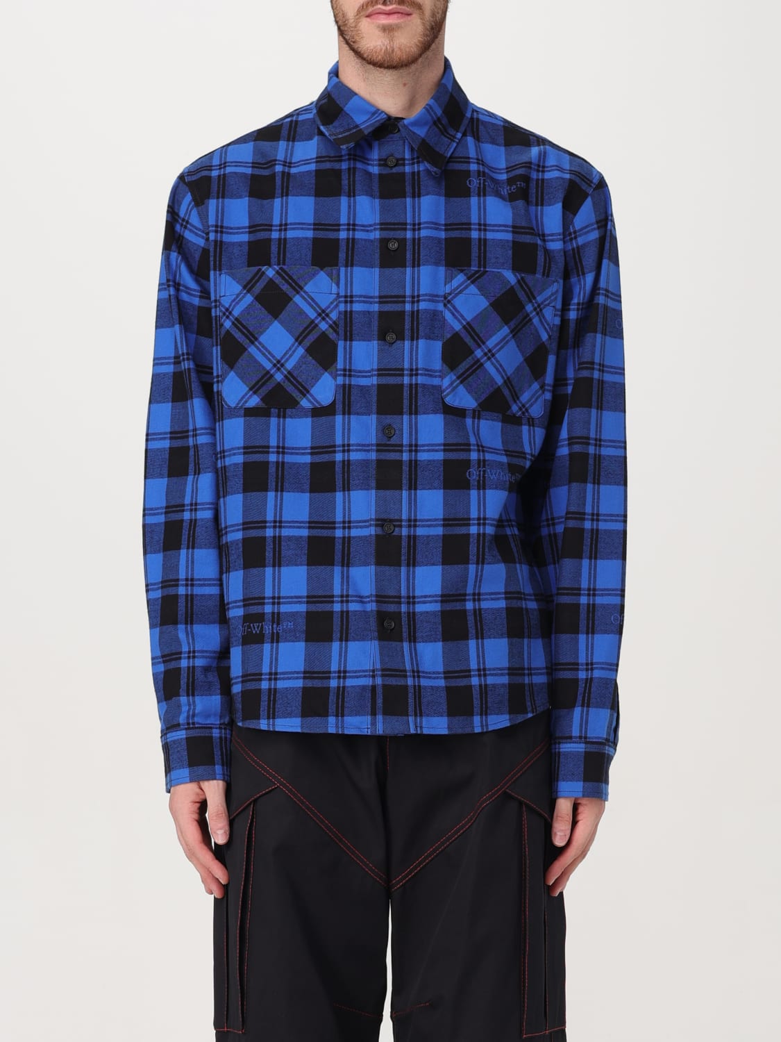 OFF-WHITE SHIRT: Shirt men Off-white, Blue - Img 1