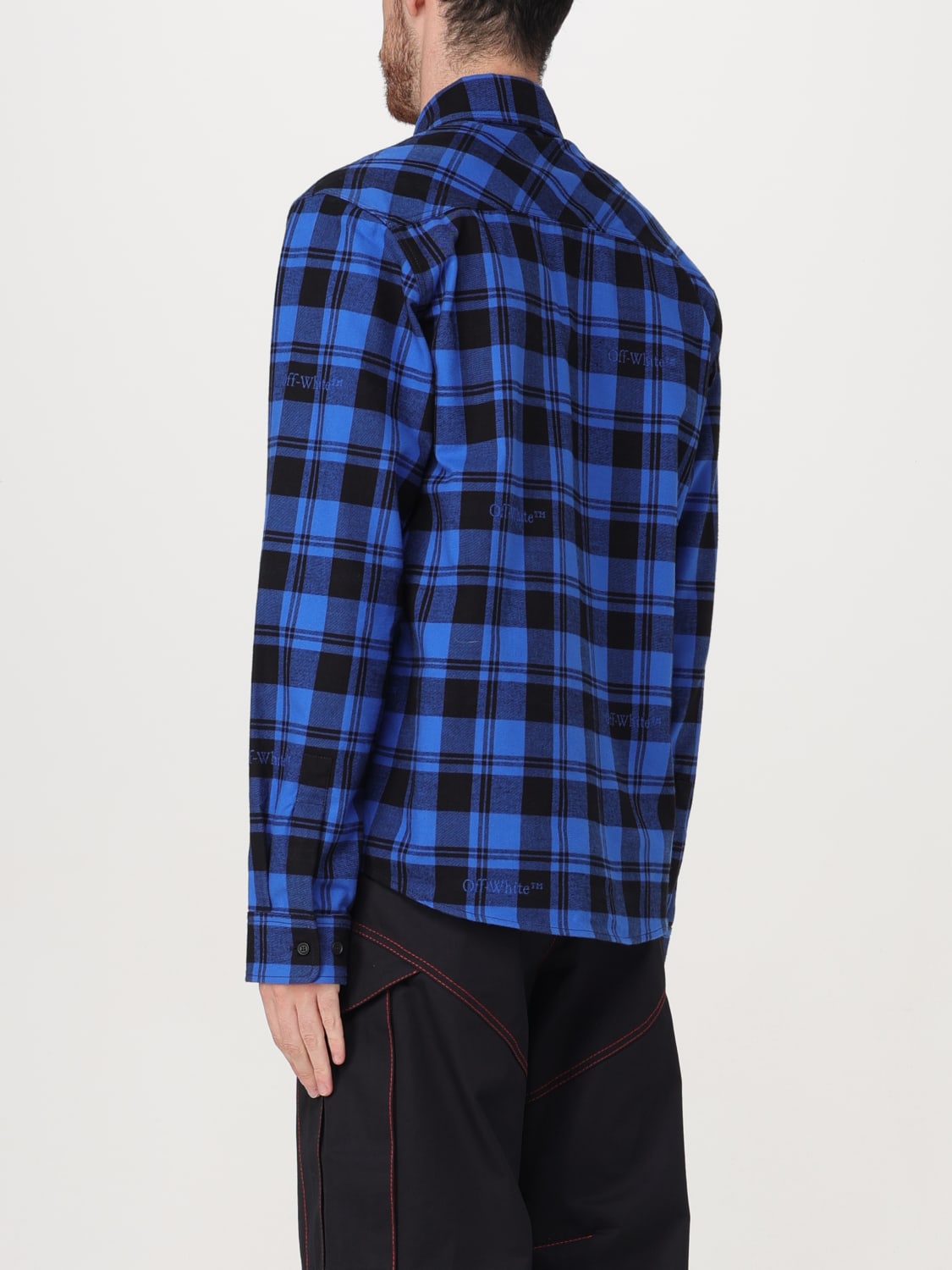 OFF-WHITE CAMICIA: Camicia a quadri Off-White, Blue - Img 3