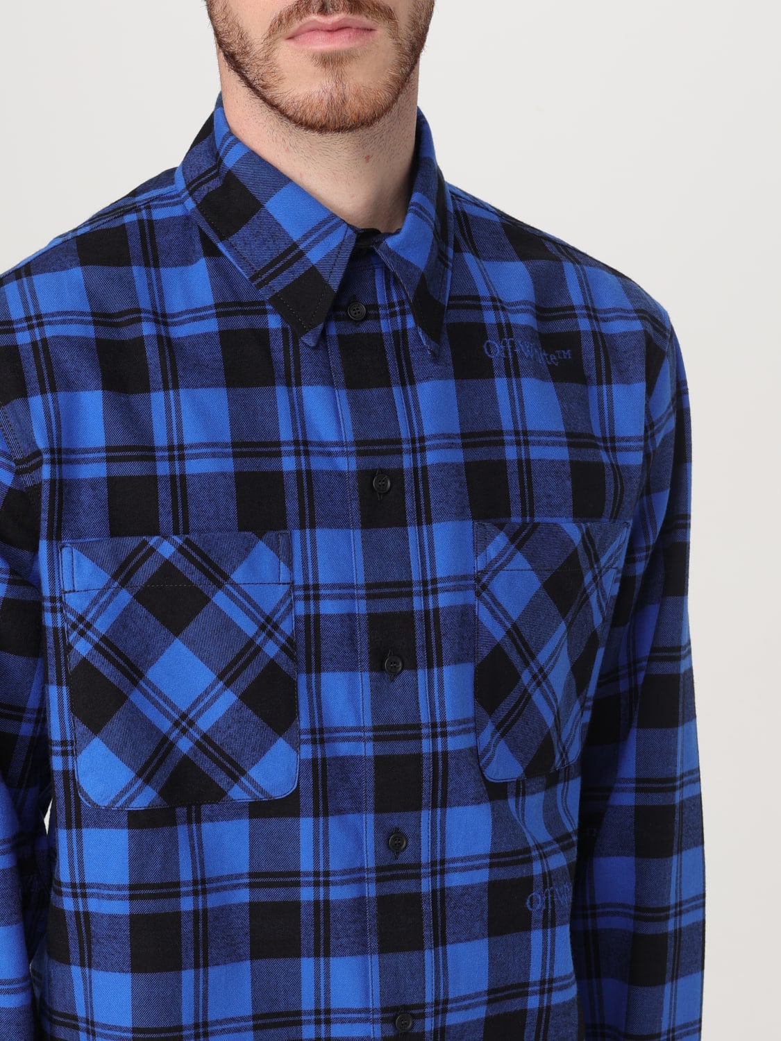 OFF-WHITE CAMICIA: Camicia a quadri Off-White, Blue - Img 5