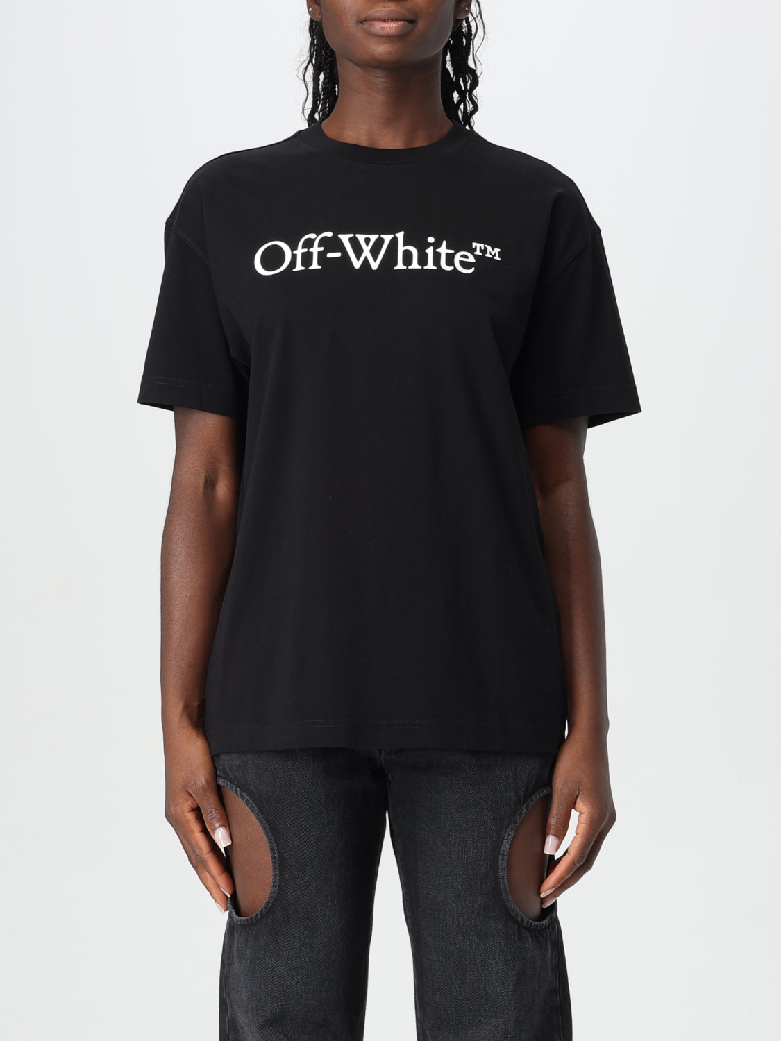 Giglio T-shirt in cotone con logo Off-White