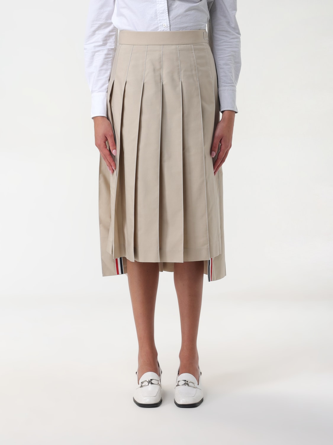 THOM BROWNE SKIRT: Skirt woman Thom Browne, Kaki - Img 1