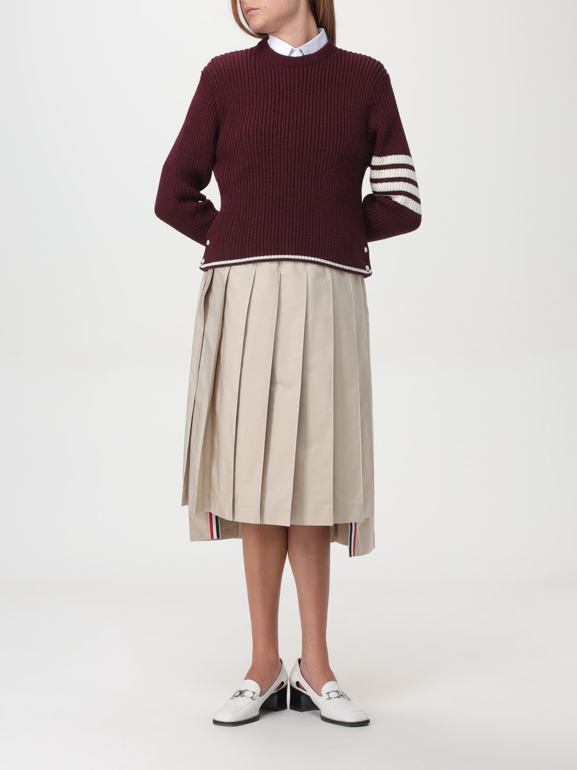 THOM BROWNE SKIRT: Skirt woman Thom Browne, Kaki - Img 2