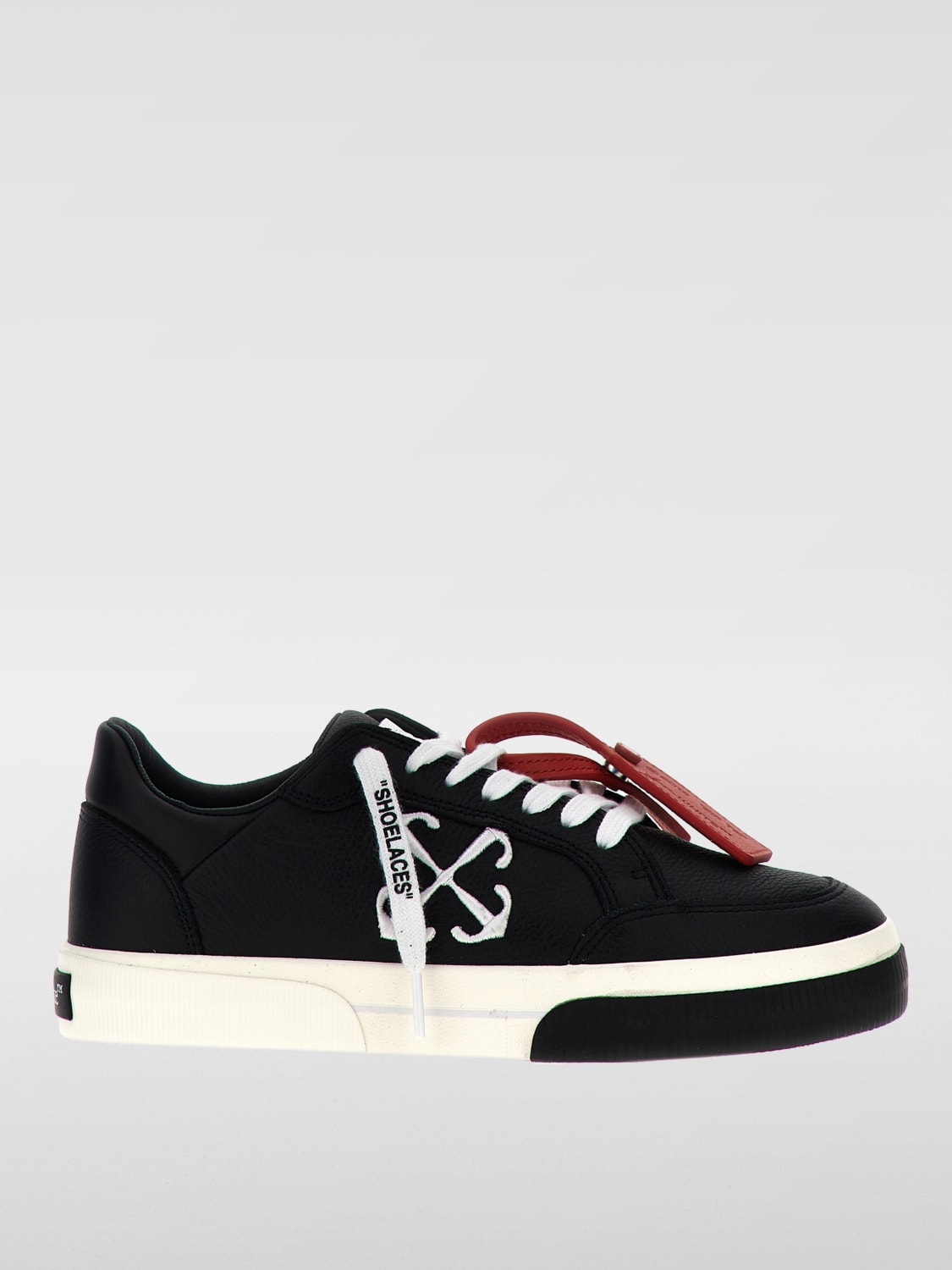 Giglio Sneakers New Vulcanized Off-White in pelle a grana