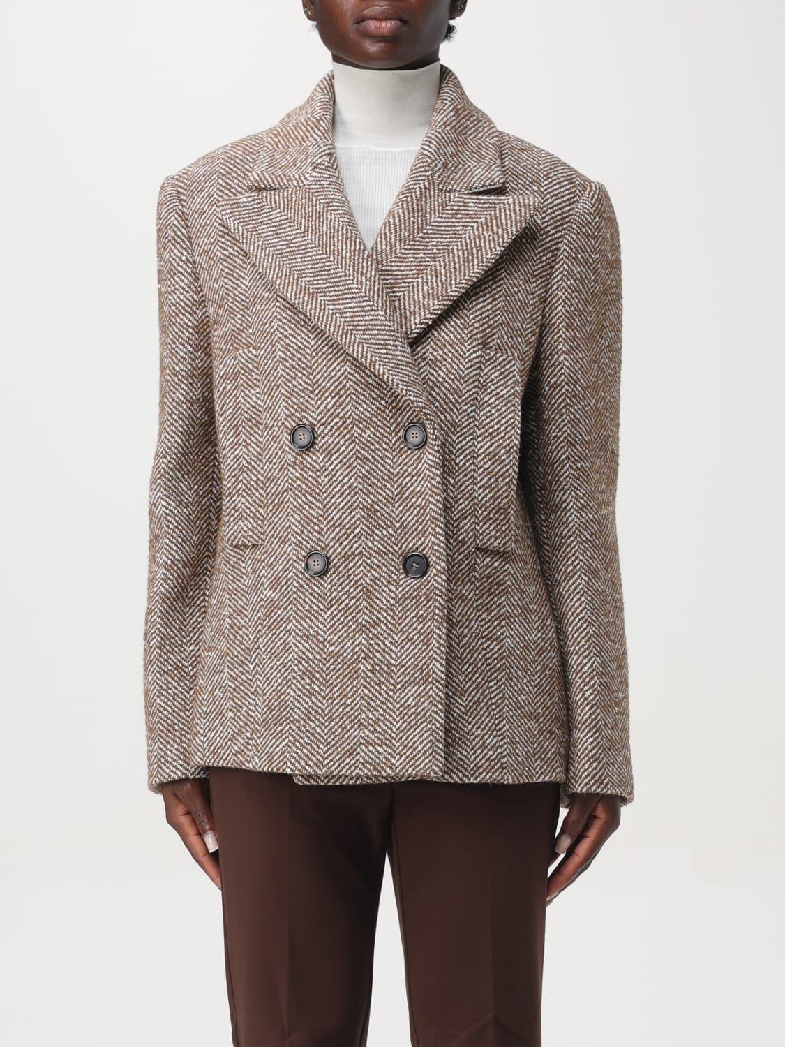 PINKO COAT: Blazer woman Pinko, Camel - Img 1