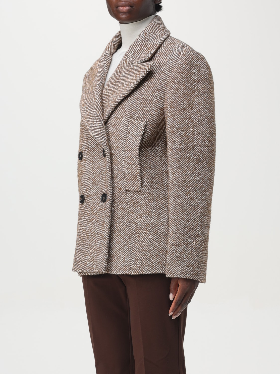 PINKO COAT: Blazer woman Pinko, Camel - Img 3