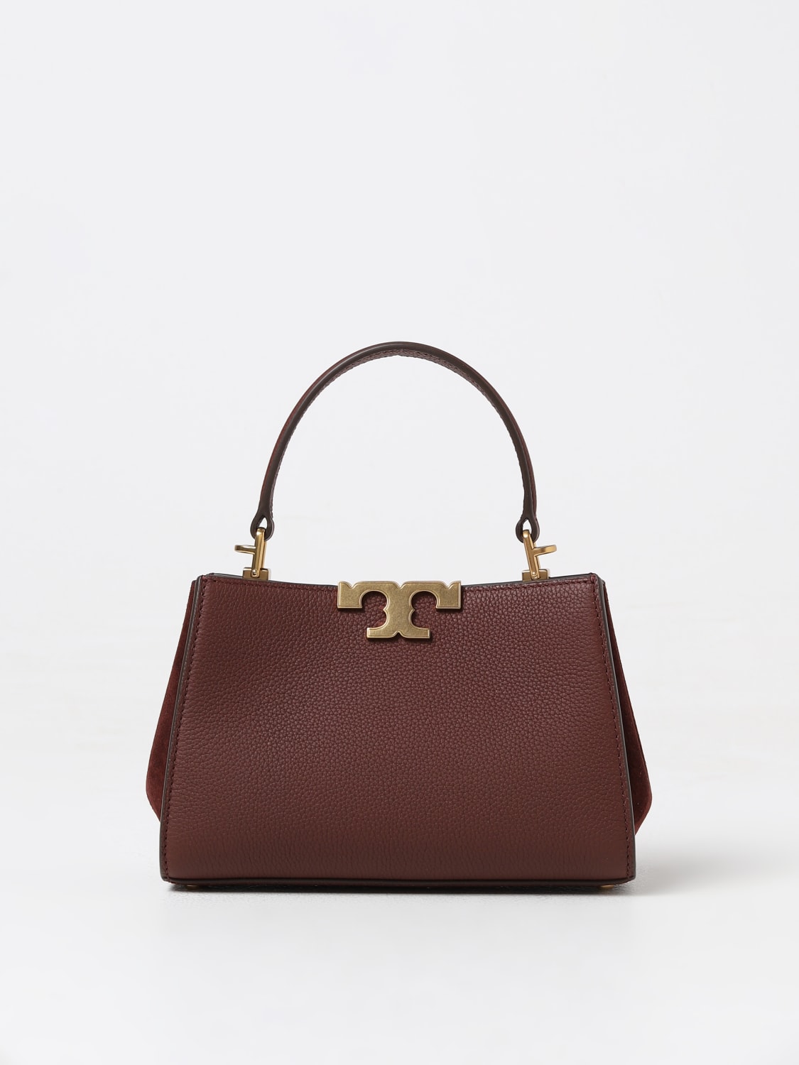 ハンドバッグ TORY BURCH Woman Handbag Brown 154817 250 Mini Eleanor Pebbled Satchel: Women's Designer Crossbody