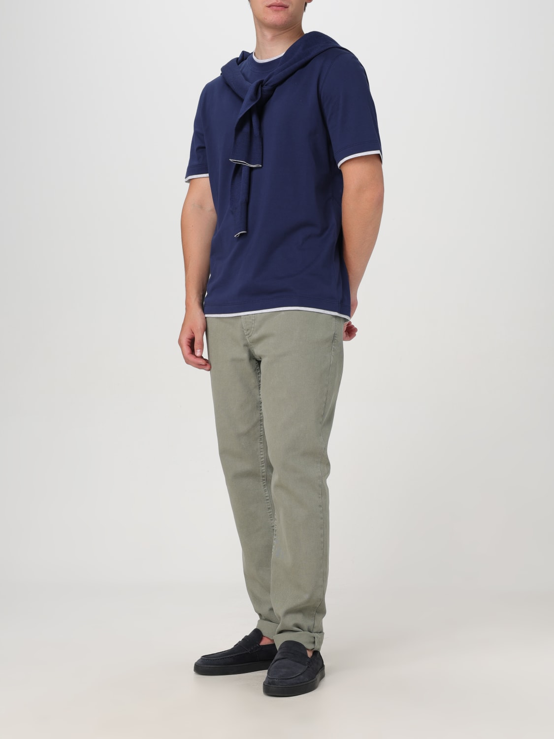 BRUNELLO CUCINELLI T-SHIRT: T-shirt men Brunello Cucinelli, Blue - Img 2