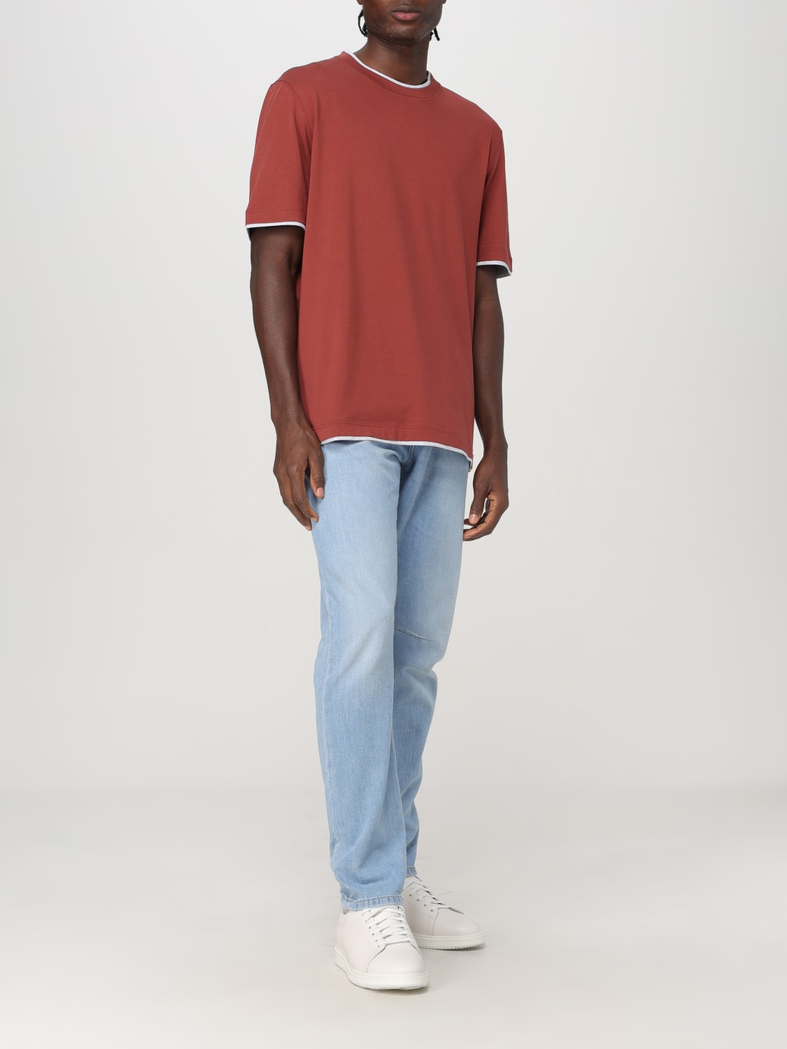 BRUNELLO CUCINELLI T-SHIRT: T-shirt men Brunello Cucinelli, Red - Img 2