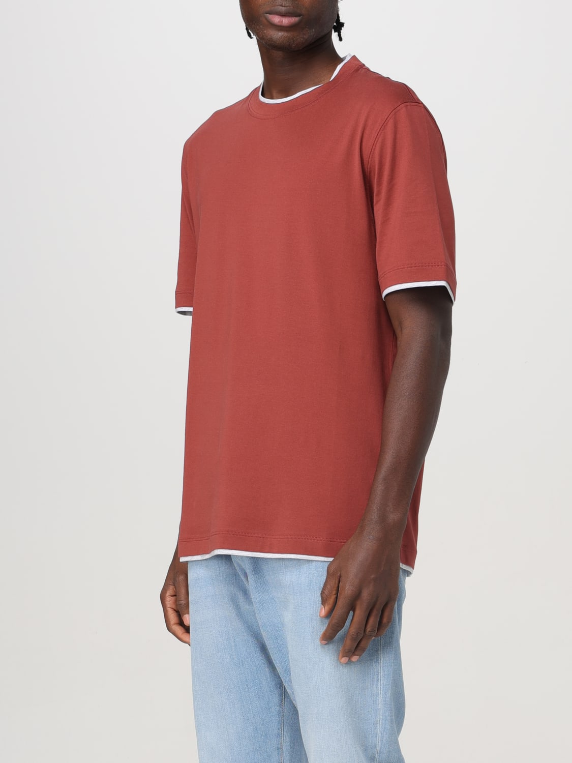 BRUNELLO CUCINELLI T-SHIRT: T-shirt men Brunello Cucinelli, Red - Img 4