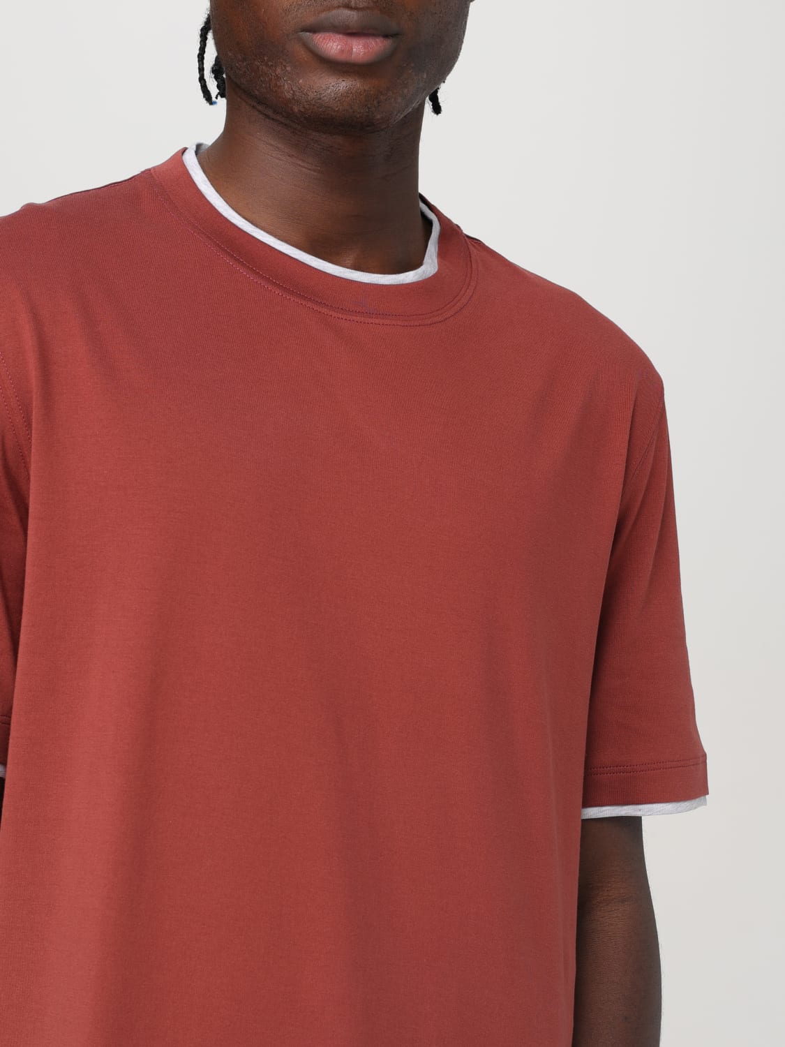 BRUNELLO CUCINELLI T-SHIRT: T-shirt men Brunello Cucinelli, Red - Img 5