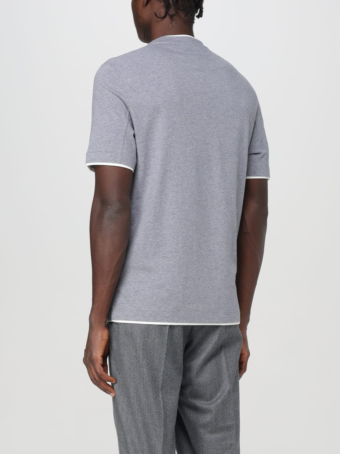 BRUNELLO CUCINELLI T-SHIRT: T-shirt men Brunello Cucinelli, Grey 1 - Img 2