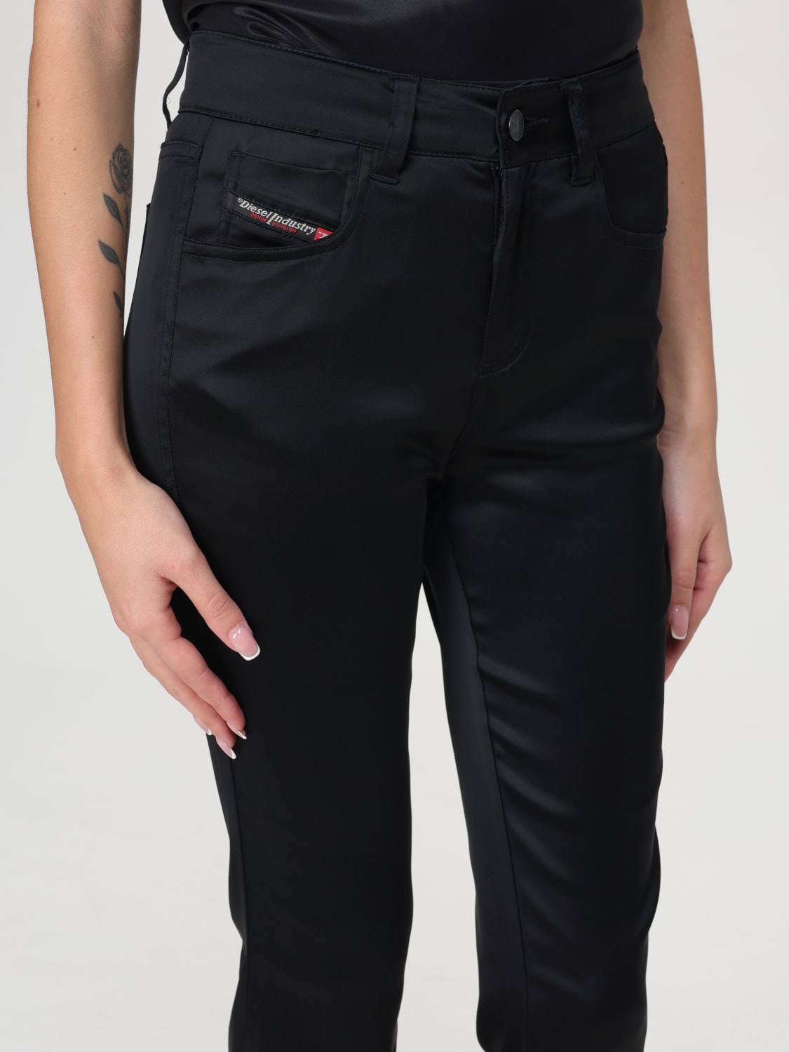 DIESEL PANTS: Pants woman Diesel, Black - Img 3