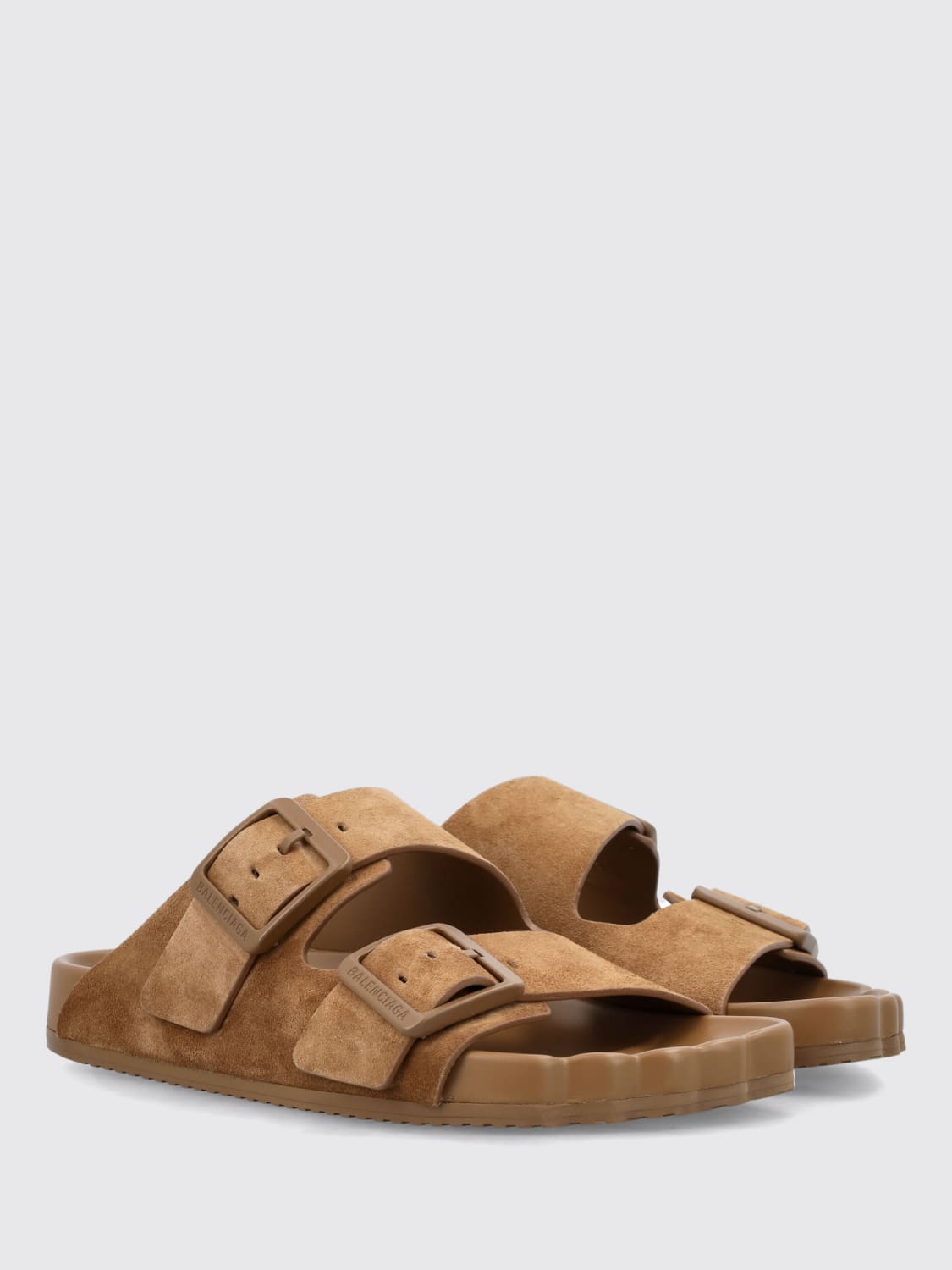 BALENCIAGA FLAT SANDALS: Flat shoes woman Balenciaga, Beige - Img 2