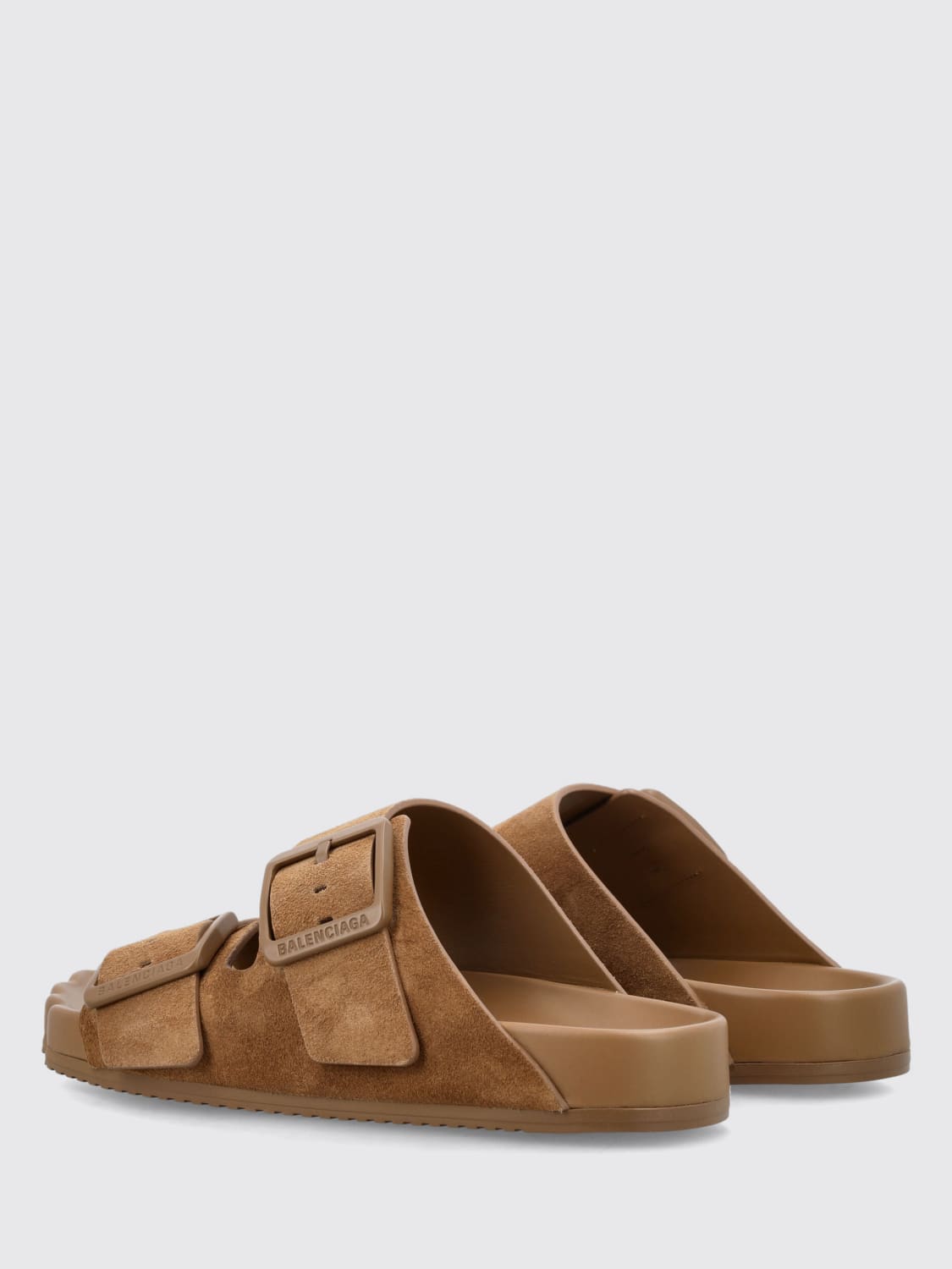 BALENCIAGA FLAT SANDALS: Flat shoes woman Balenciaga, Beige - Img 3