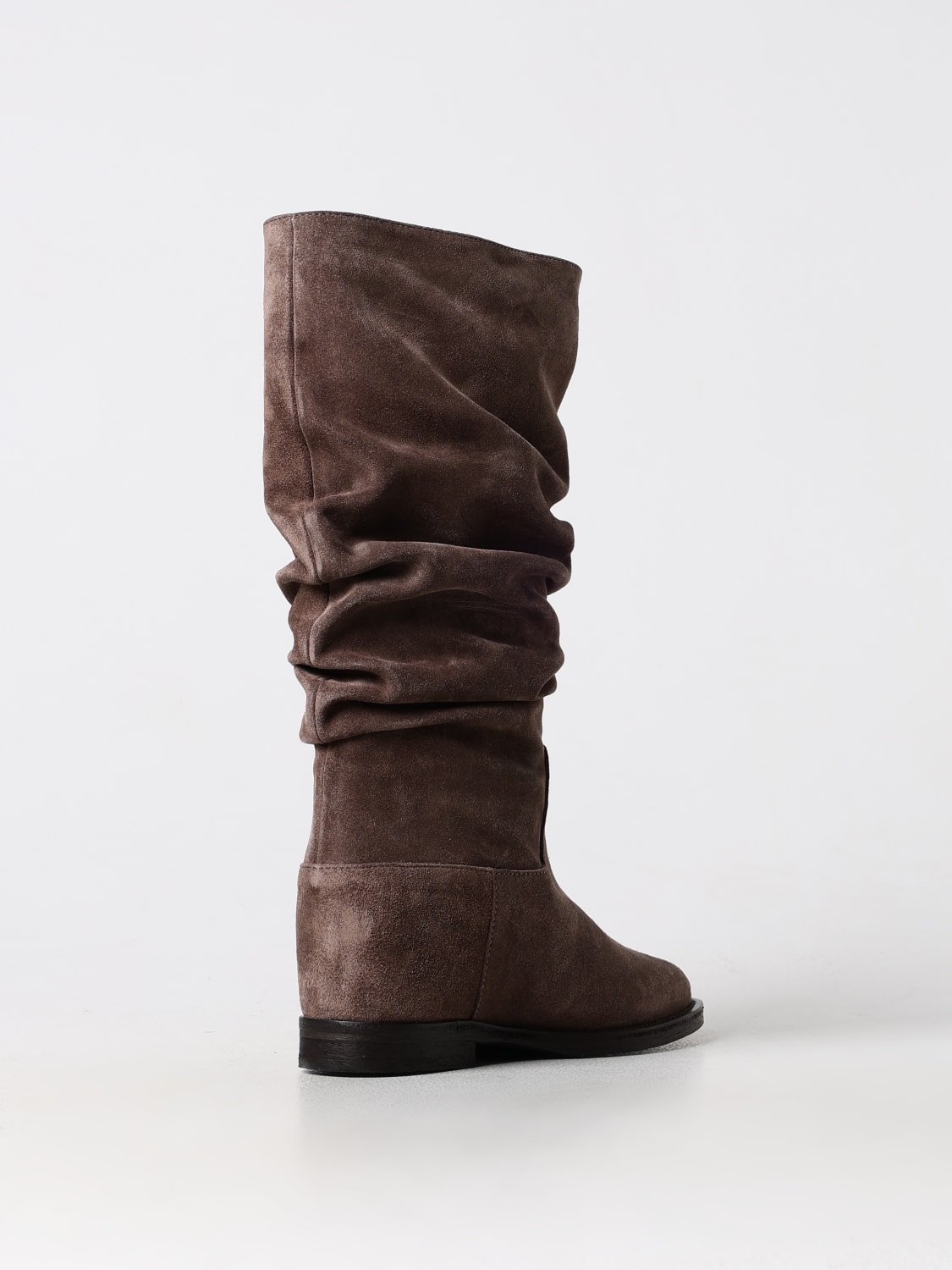 VIA ROMA 15 BOOTS: Flat ankle boots woman Via Roma 15, Brown - Img 3