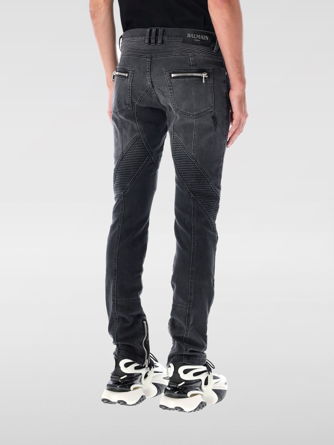 BALMAIN JEANS: Jeans homme Balmain, Noir - Img 2