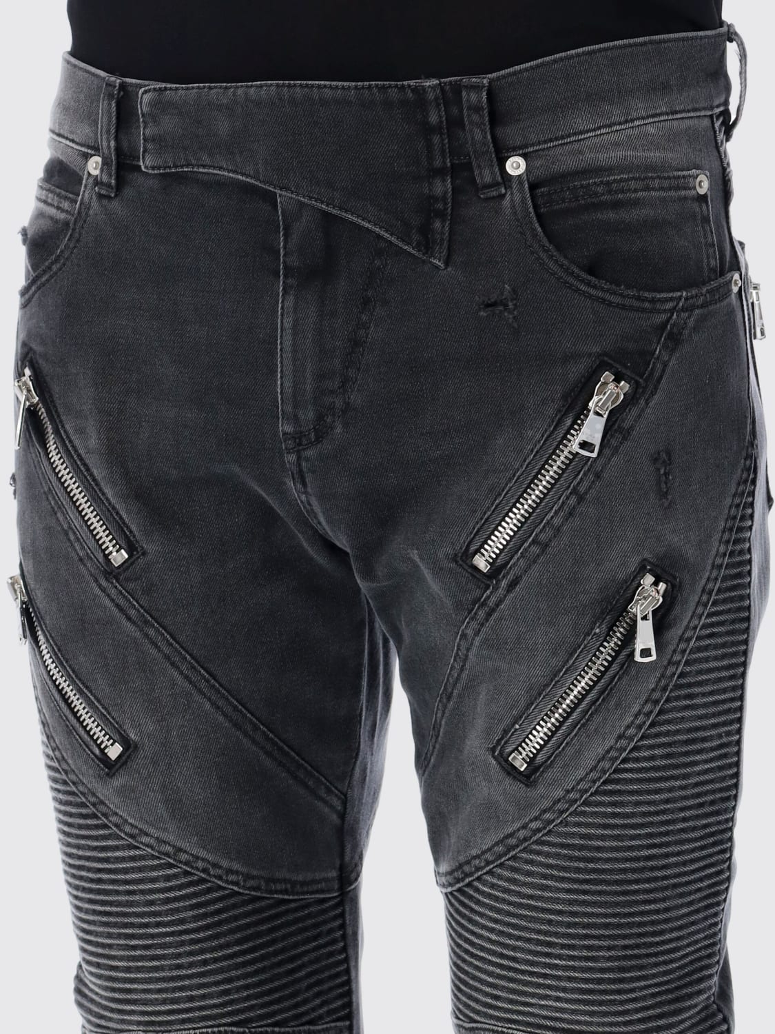 BALMAIN JEANS: Jeans men Balmain, Black - Img 3