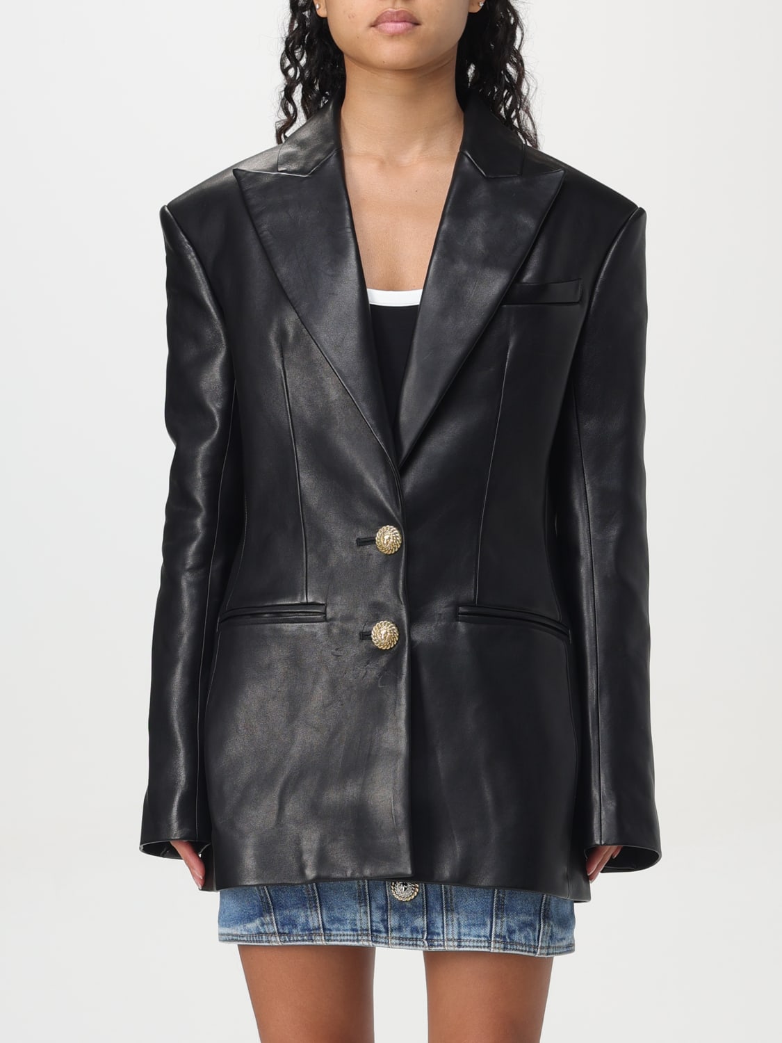 Giglio Blazer Balmain in pelle