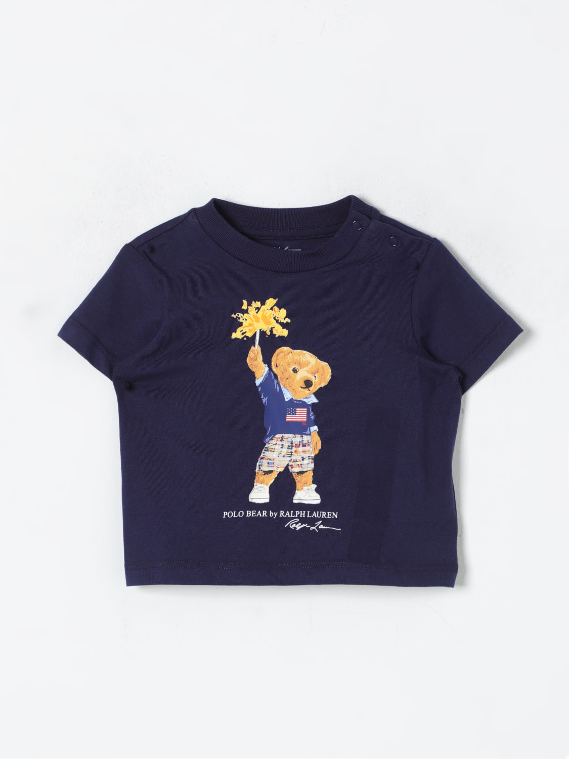 POLO RALPH LAUREN T-SHIRT: T-shirt di cotone Polo Ralph Lauren, Blue - Img 1