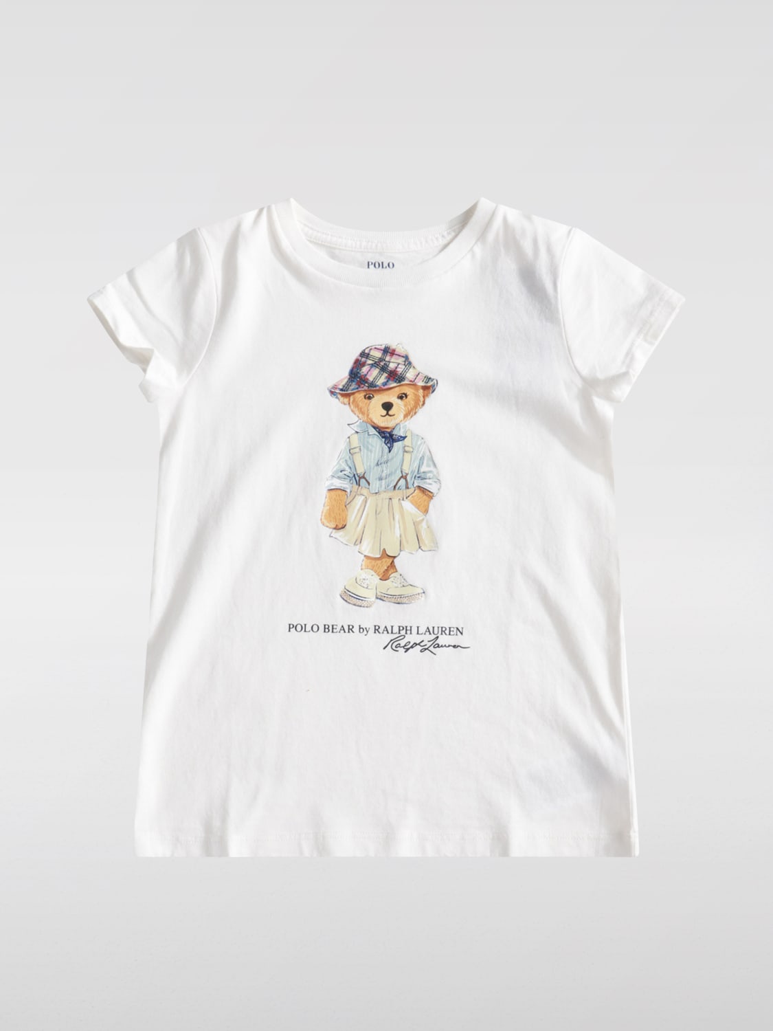 POLO RALPH LAUREN T-SHIRT: T-shirt kids Polo Ralph Lauren, White - Img 1