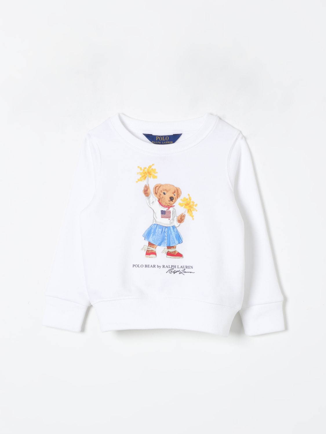 POLO RALPH LAUREN SWEATER: Sweater kids Polo Ralph Lauren, White - Img 1