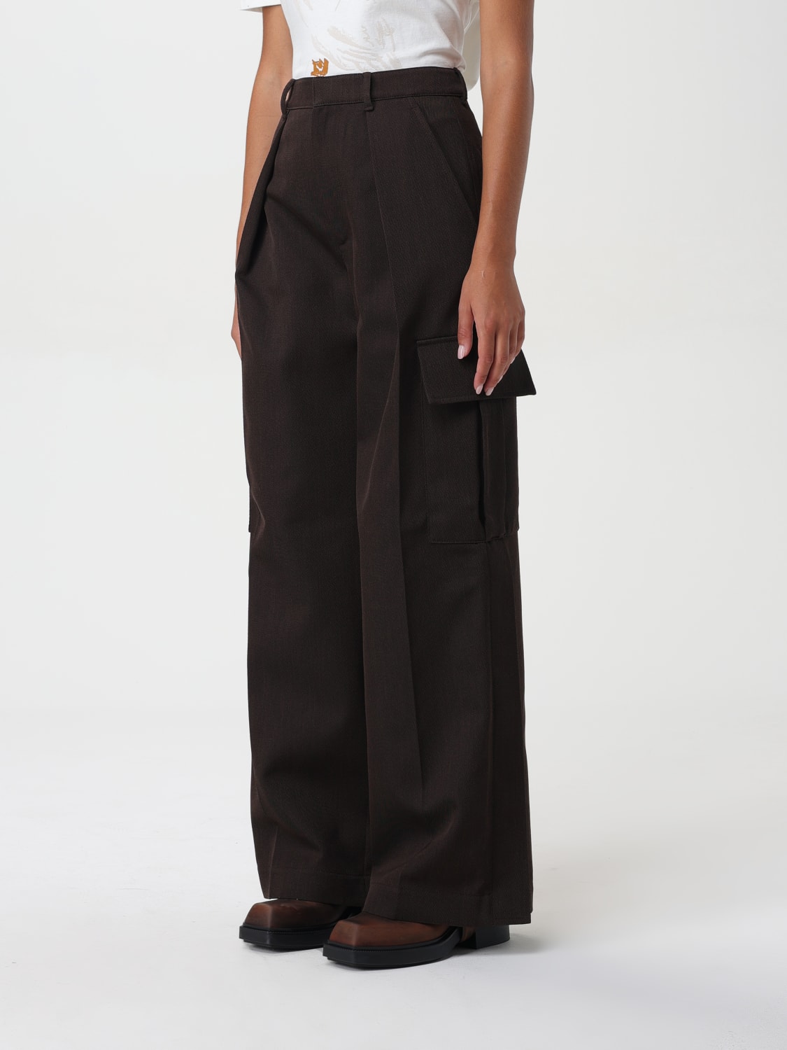 BURBERRY PANTS: Pants woman Burberry, Brown - Img 4