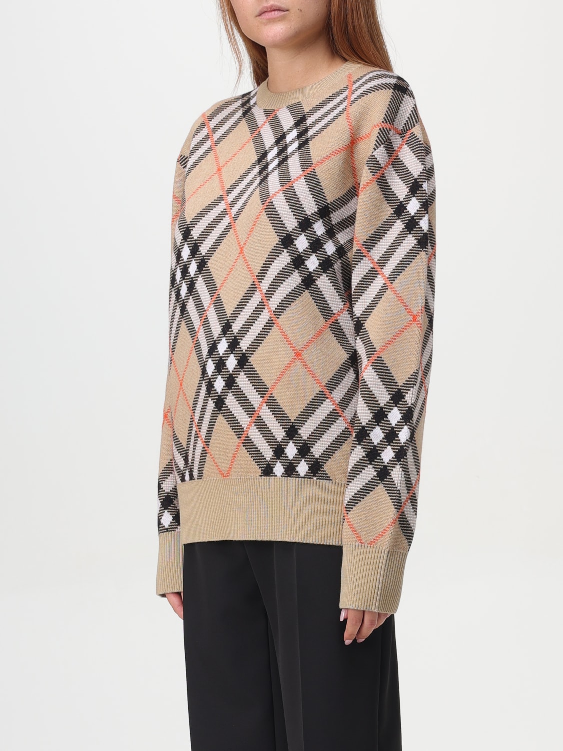 BURBERRY SWEATER: Sweater woman Burberry, Beige - Img 4