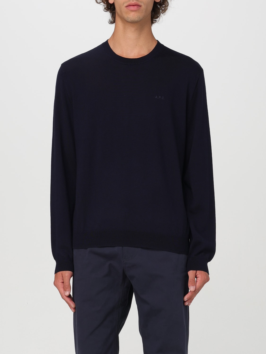 A.P.C. SWEATER: Sweater men A.P.C., Blue - Img 1