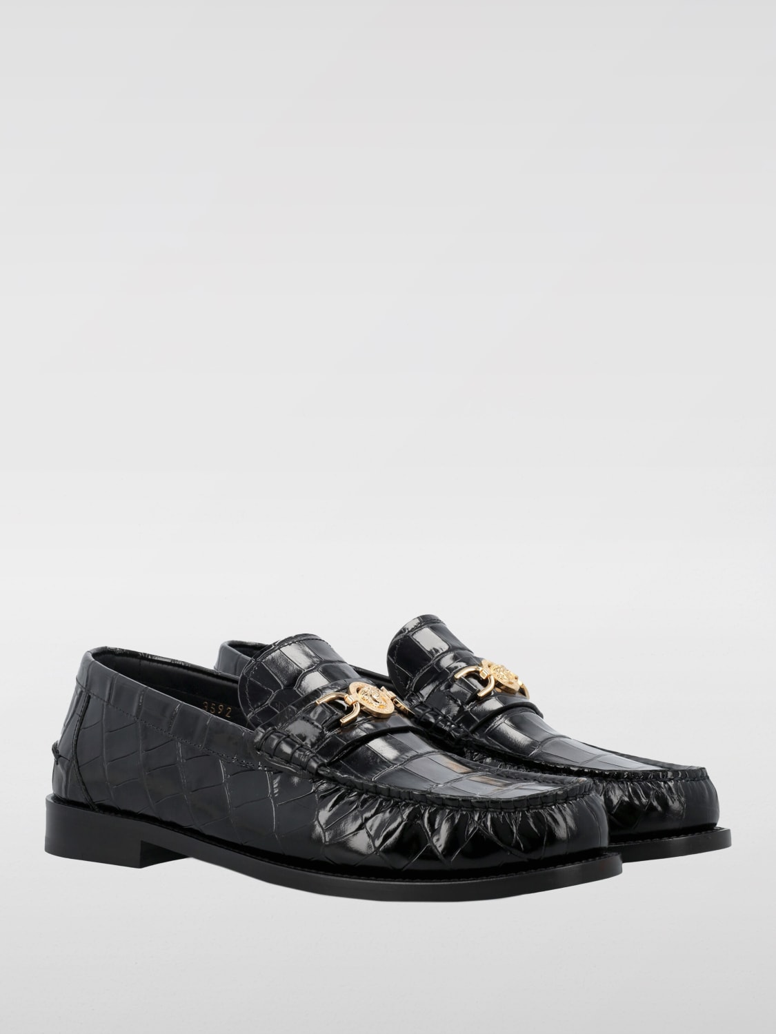 VERSACE MOKASSINS: Flache schuhe damen Versace, Schwarz - Img 2