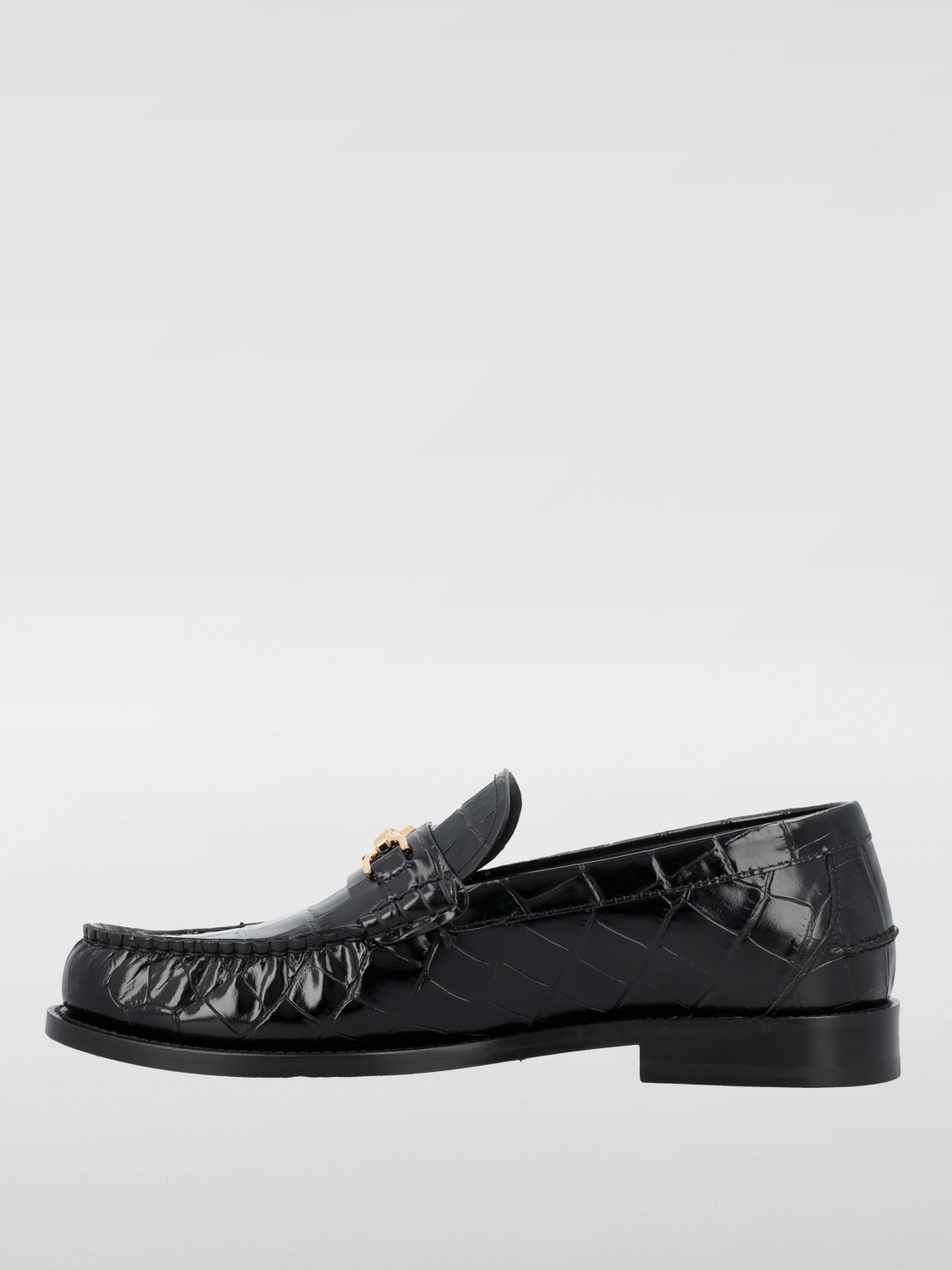 VERSACE MOKASSINS: Flache schuhe damen Versace, Schwarz - Img 4