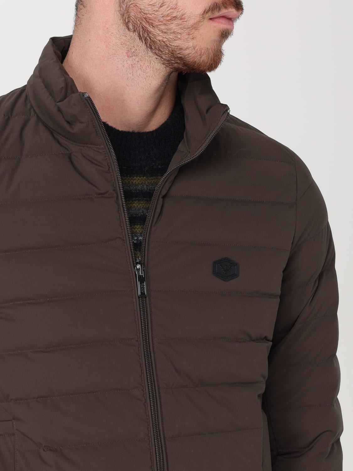 EMPORIO ARMANI GIACCA: Giubbotto Emporio Armani in nylon trapuntato , Verde - Img 4