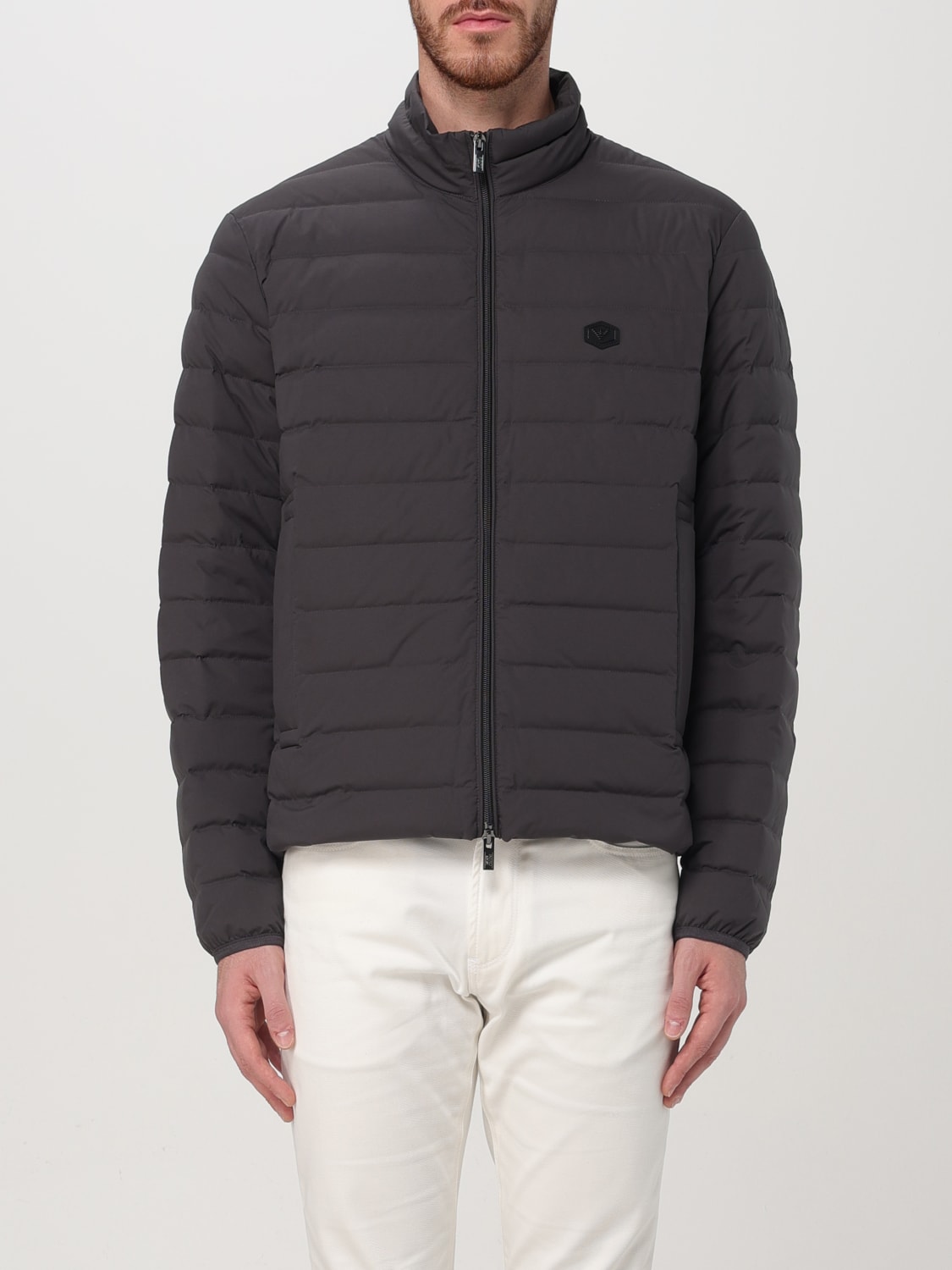 Giglio Giubbotto Emporio Armani in nylon trapuntato
