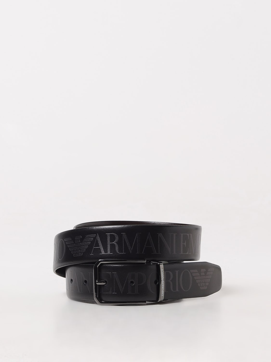 Giglio Cintura in pelle logata Emporio Armani