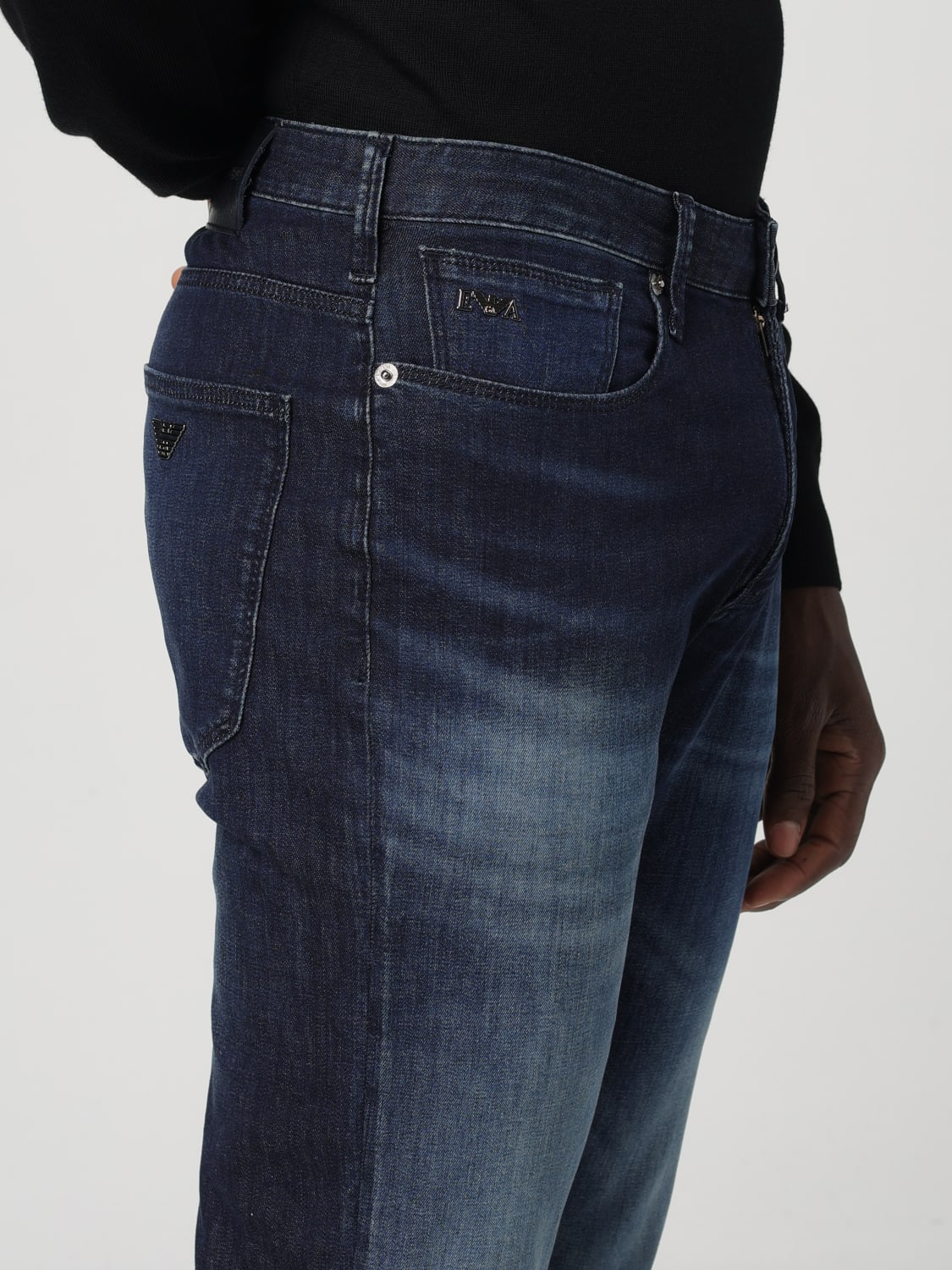 EMPORIO ARMANI JEANS: Pants men Emporio Armani, Blue - Img 4