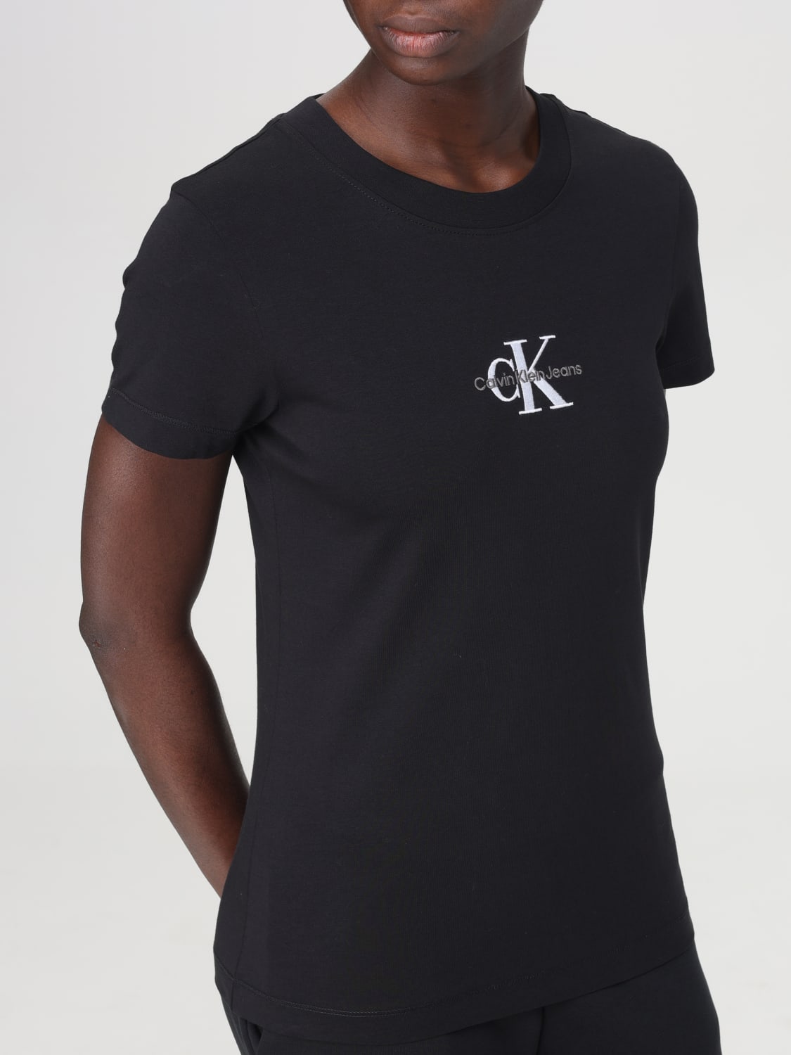 CALVIN KLEIN T-SHIRT: T-shirt woman Calvin Klein, Black - Img 4