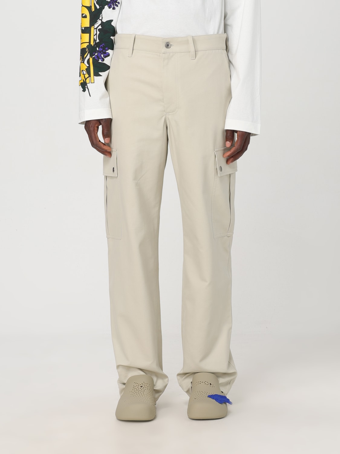 BURBERRY PANTS: Pants men Burberry, Grey - Img 1