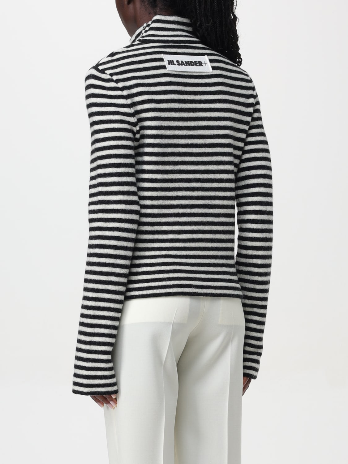 JIL SANDER MAGLIA: Maglione Jil Sander in lana a righe, Nero - Img 3