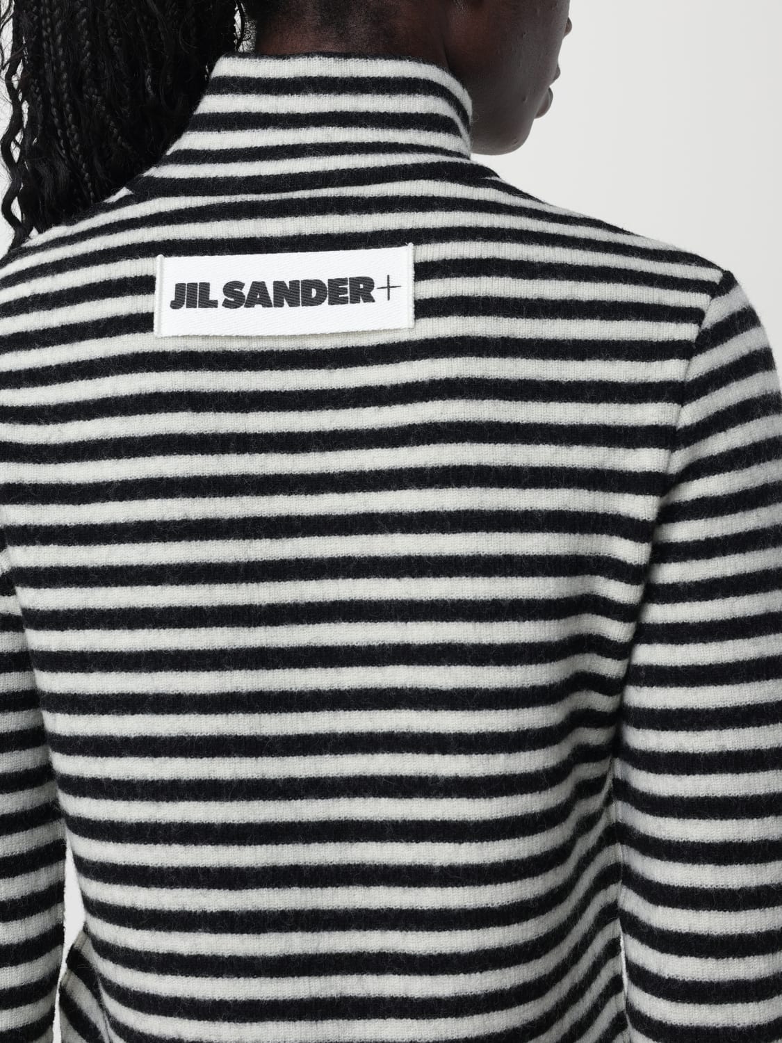 JIL SANDER MAGLIA: Maglione Jil Sander in lana a righe, Nero - Img 5