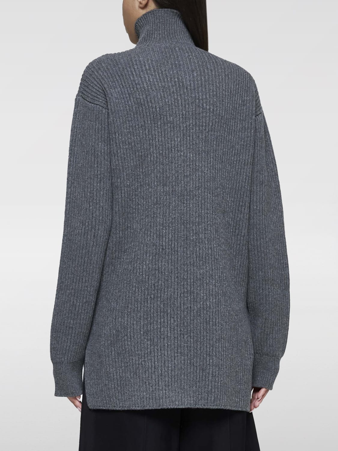 JIL SANDER MAGLIA: Maglione Jil Sander in lana a coste , Grigio - Img 2