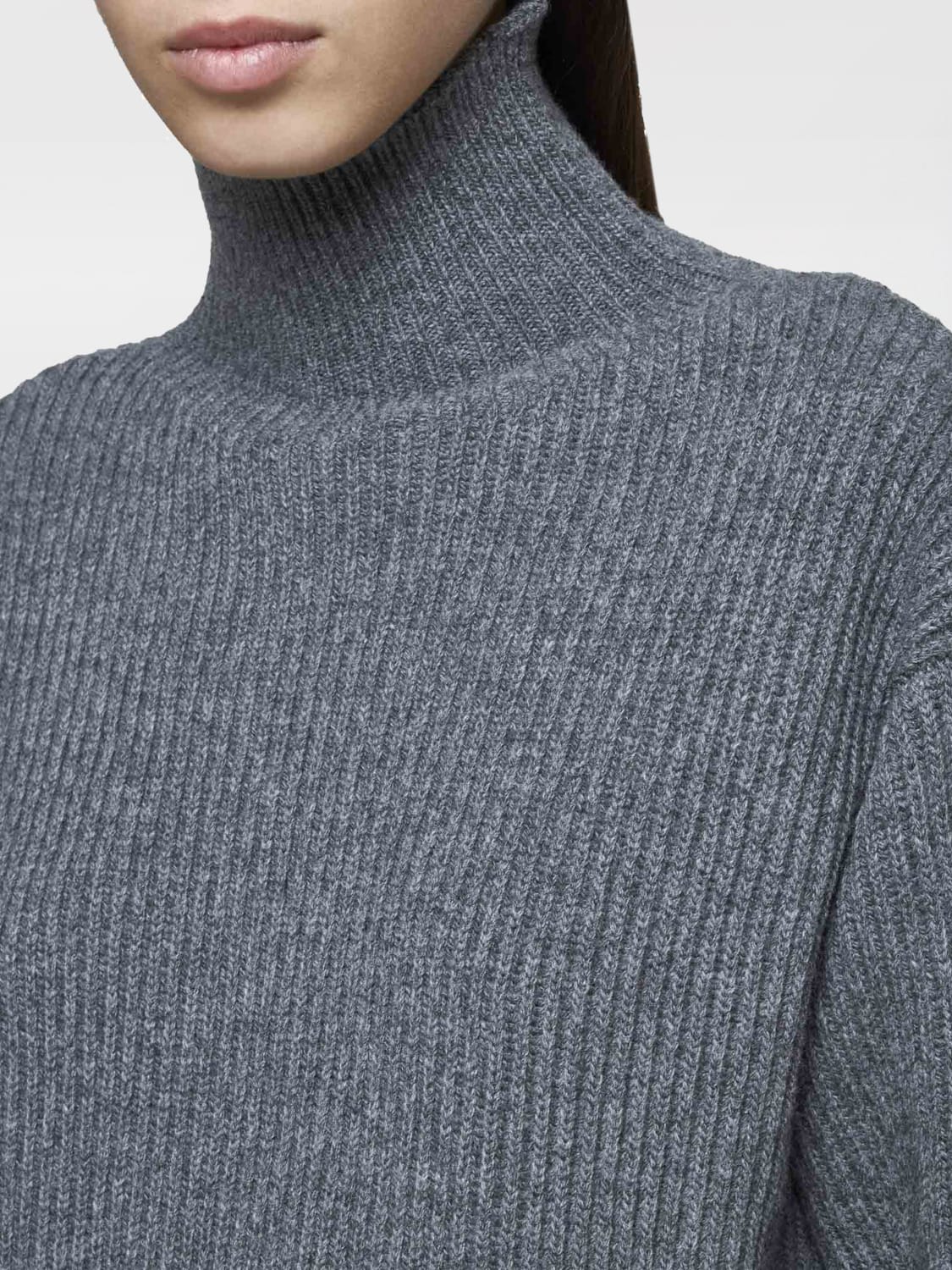 JIL SANDER MAGLIA: Maglione Jil Sander in lana a coste , Grigio - Img 3