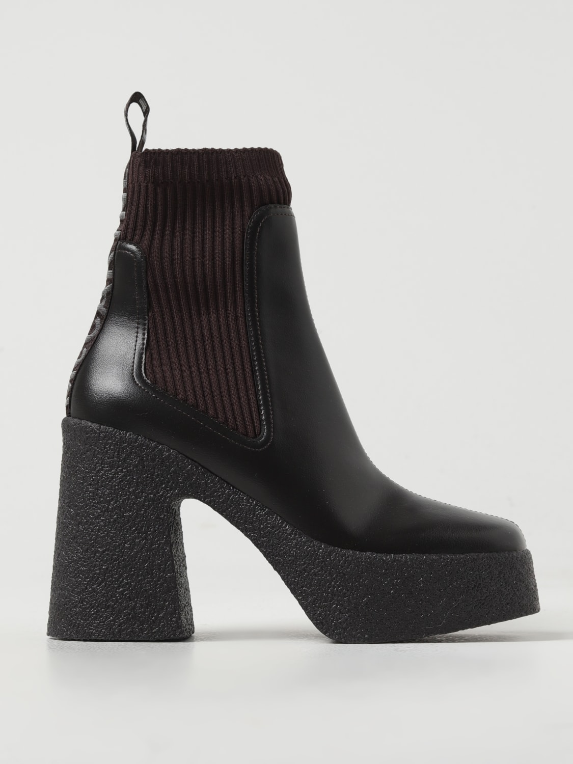 STELLA MCCARTNEY BOTTINES PLATES: Bottes femme Stella McCartney, Marron - Img 1