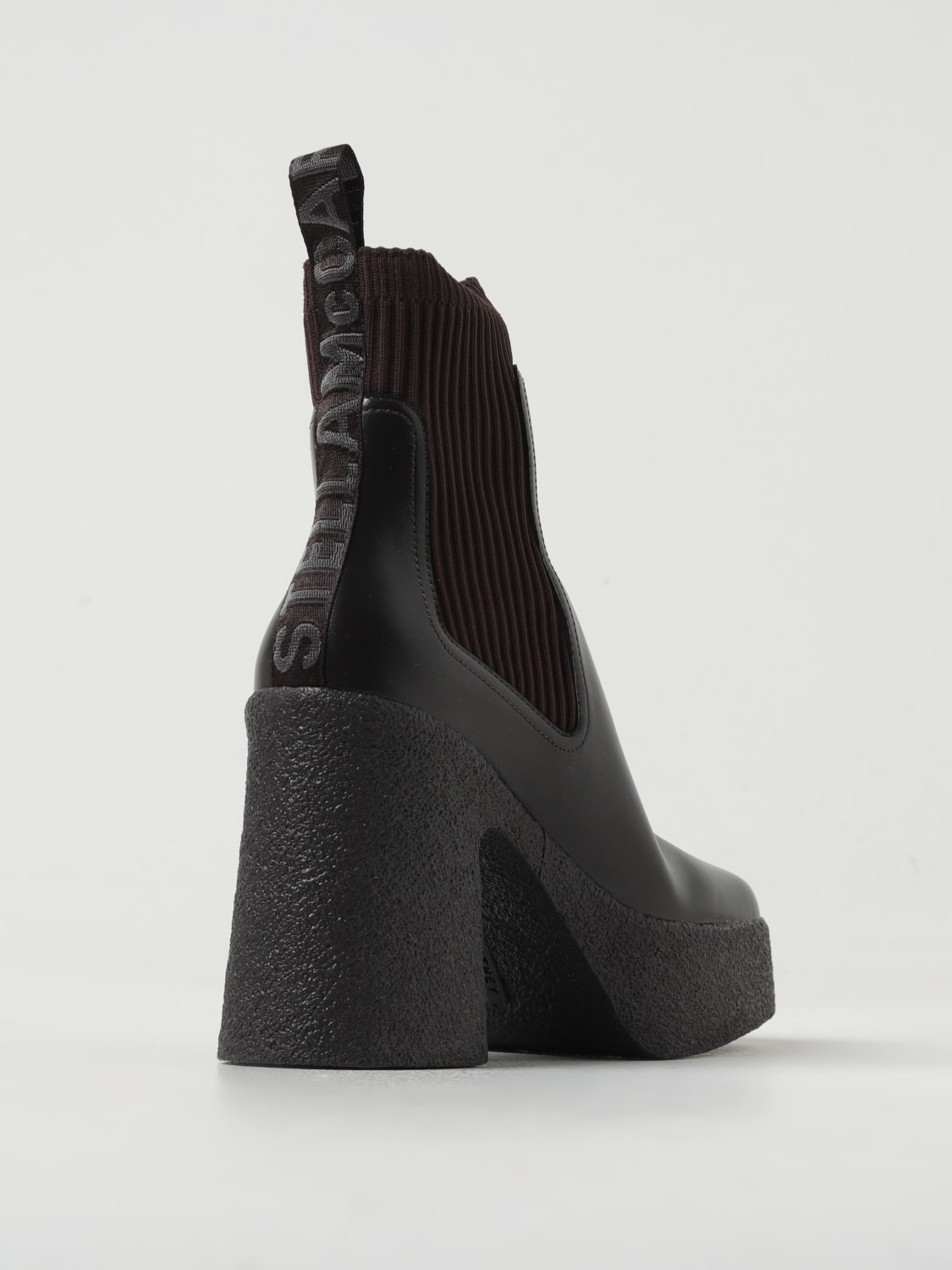 STELLA MCCARTNEY BOTTINES PLATES: Bottes femme Stella McCartney, Marron - Img 3