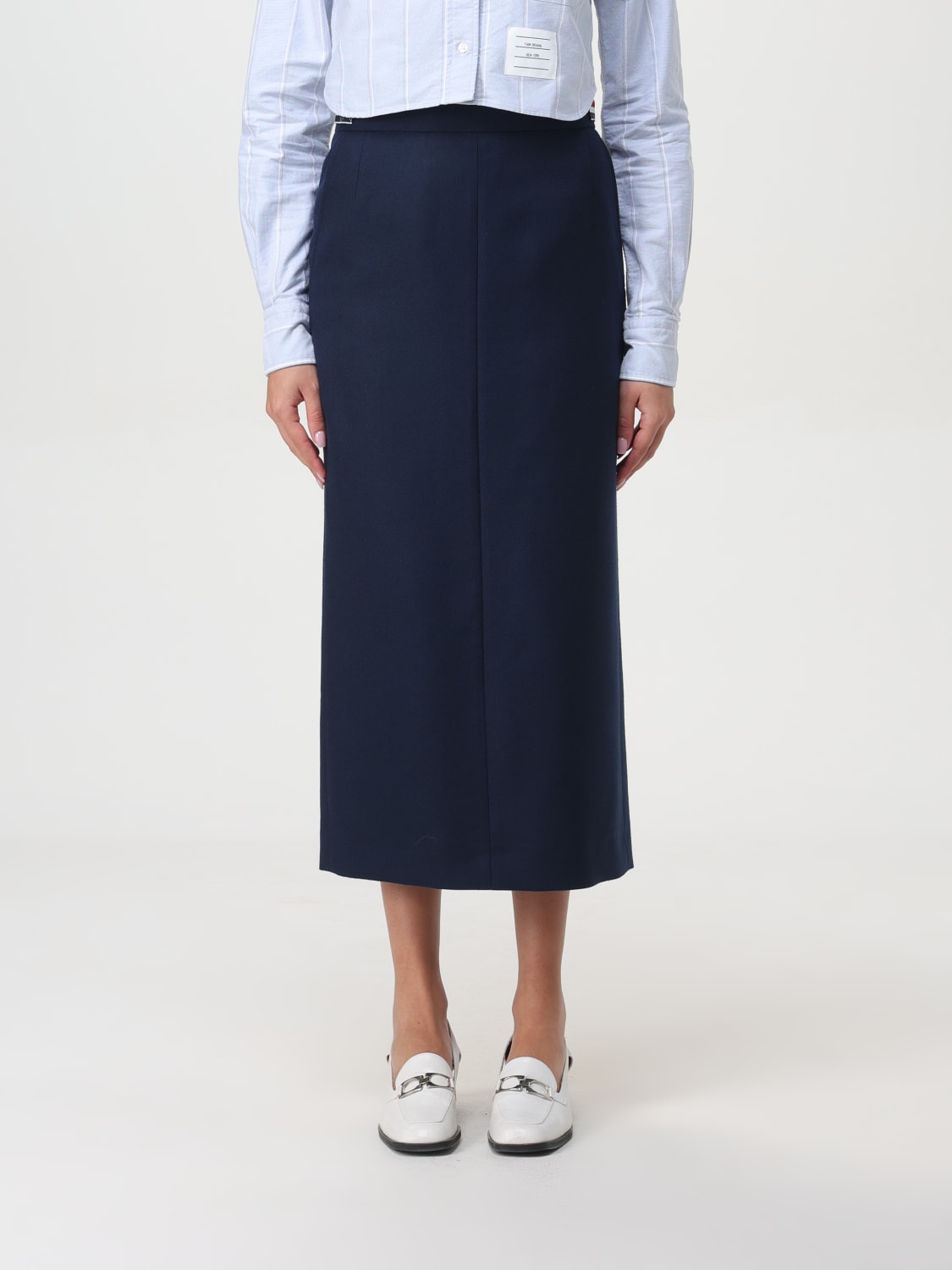 THOM BROWNE SKIRT: Skirt woman Thom Browne, Blue - Img 1