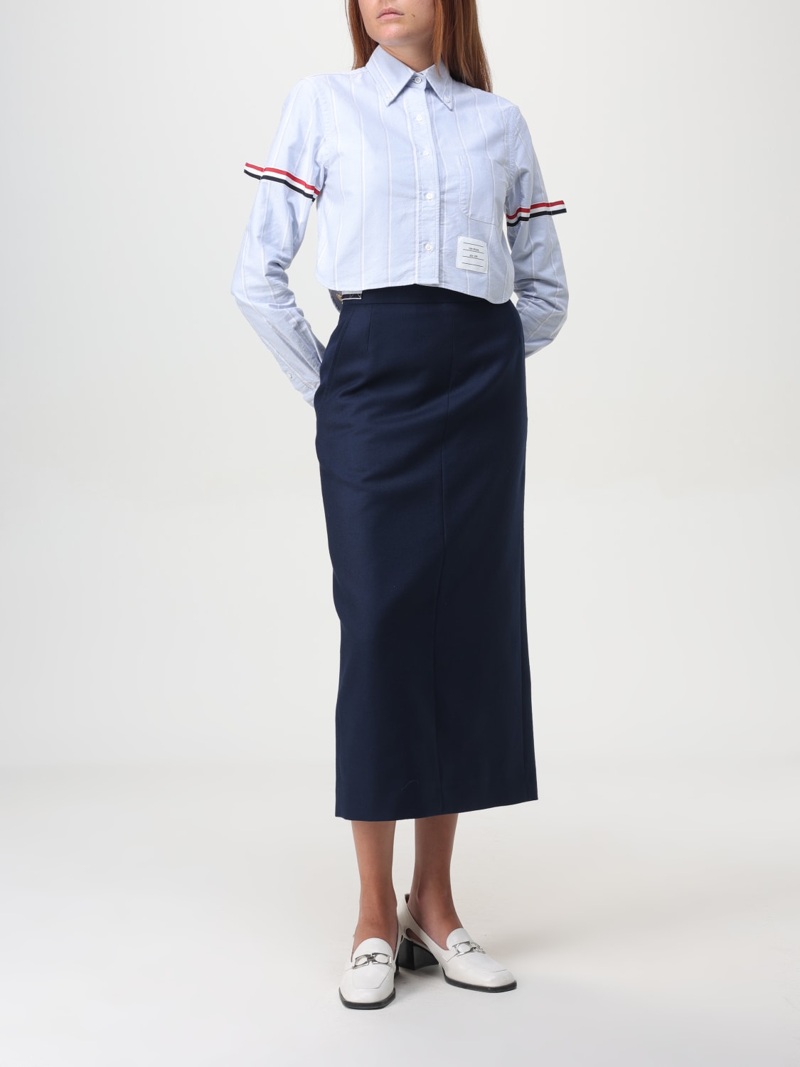 THOM BROWNE SKIRT: Skirt woman Thom Browne, Blue - Img 2